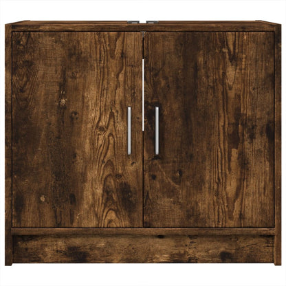Waschbeckenschrank Räuchereiche 63x29x55 cm Holzwerkstoff - Pazzar.ch