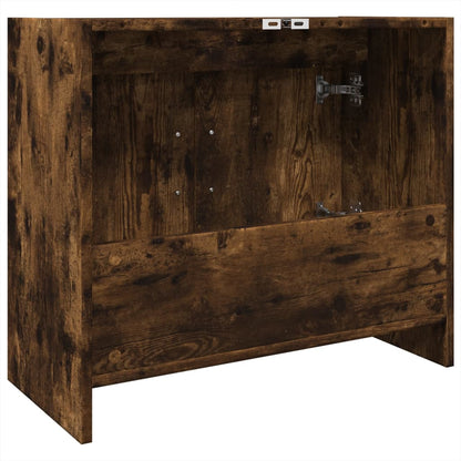 Waschbeckenschrank Räuchereiche 63x29x55 cm Holzwerkstoff - Pazzar.ch