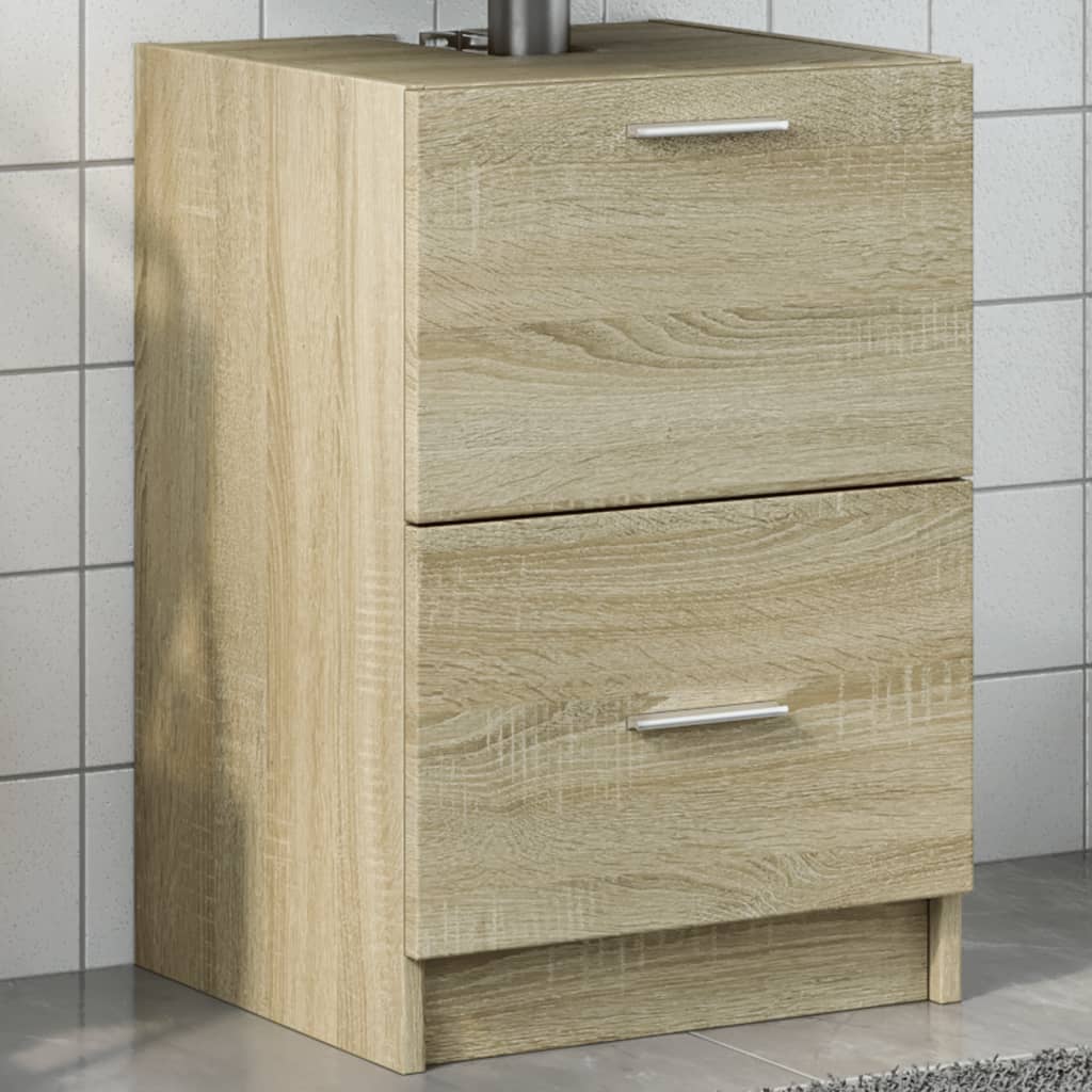 Waschbeckenunterschrank Sonoma-Eiche 40x37x59 cm Holzwerkstoff - Pazzar.ch