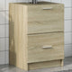 Waschbeckenunterschrank Sonoma-Eiche 40x37x59 cm Holzwerkstoff