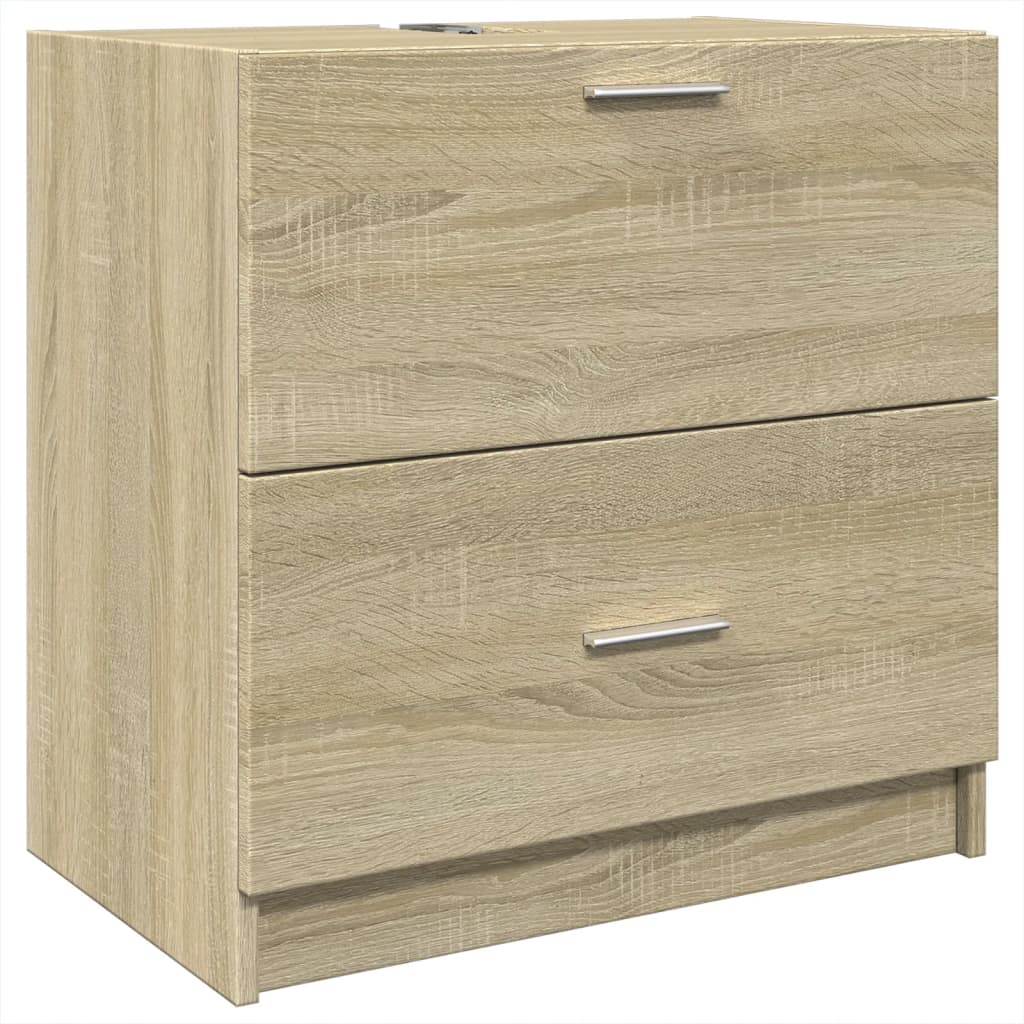 Waschbeckenunterschrank Sonoma-Eiche 59x37x59 cm Holzwerkstoff - Pazzar.ch