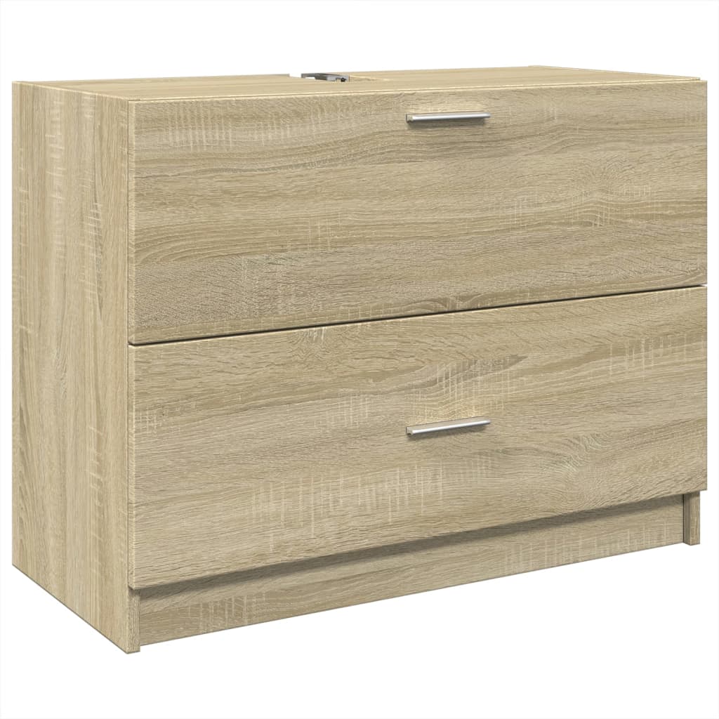 Waschbeckenunterschrank Sonoma-Eiche 78x37x59 cm Holzwerkstoff - Pazzar.ch