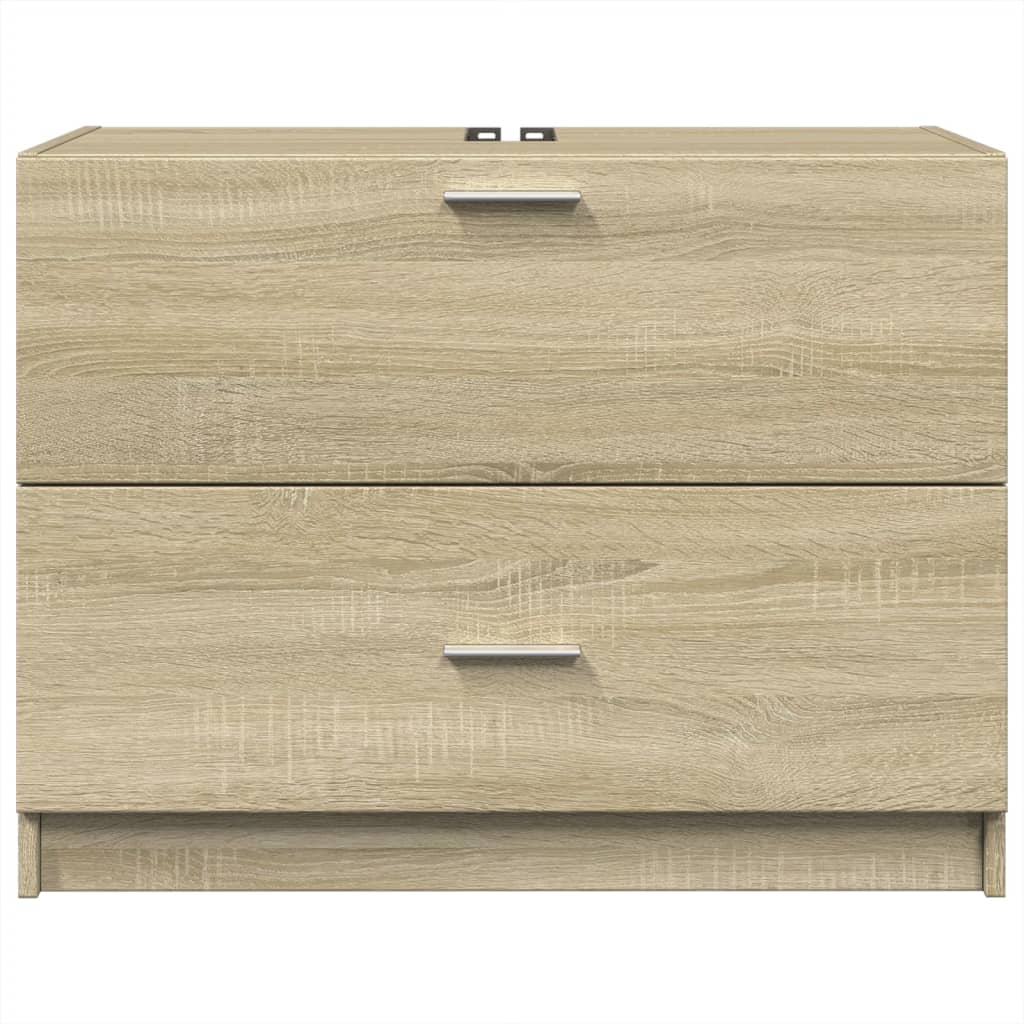 Waschbeckenunterschrank Sonoma-Eiche 78x37x59 cm Holzwerkstoff - Pazzar.ch