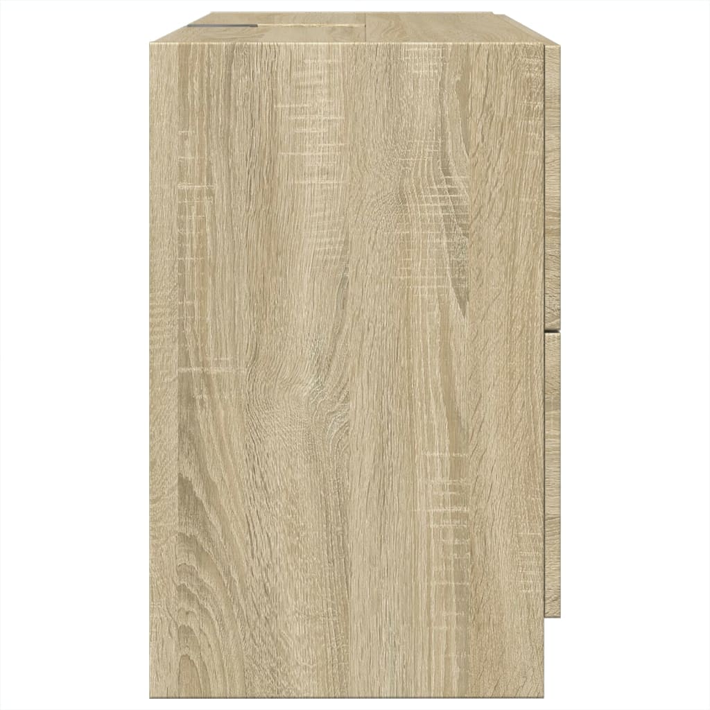 Waschbeckenunterschrank Sonoma-Eiche 78x37x59 cm Holzwerkstoff - Pazzar.ch