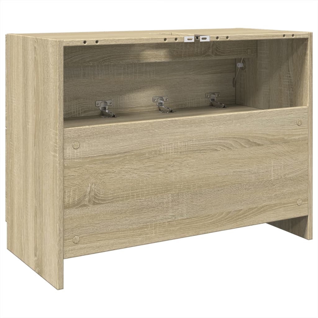 Waschbeckenunterschrank Sonoma-Eiche 78x37x59 cm Holzwerkstoff - Pazzar.ch