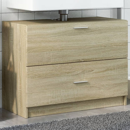 Waschbeckenunterschrank Sonoma-Eiche 78x37x59 cm Holzwerkstoff - Pazzar.ch