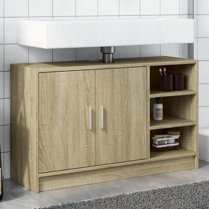 Waschbeckenunterschrank Sonoma-Eiche 90x29x55 cm Holzwerkstoff - Pazzar.ch