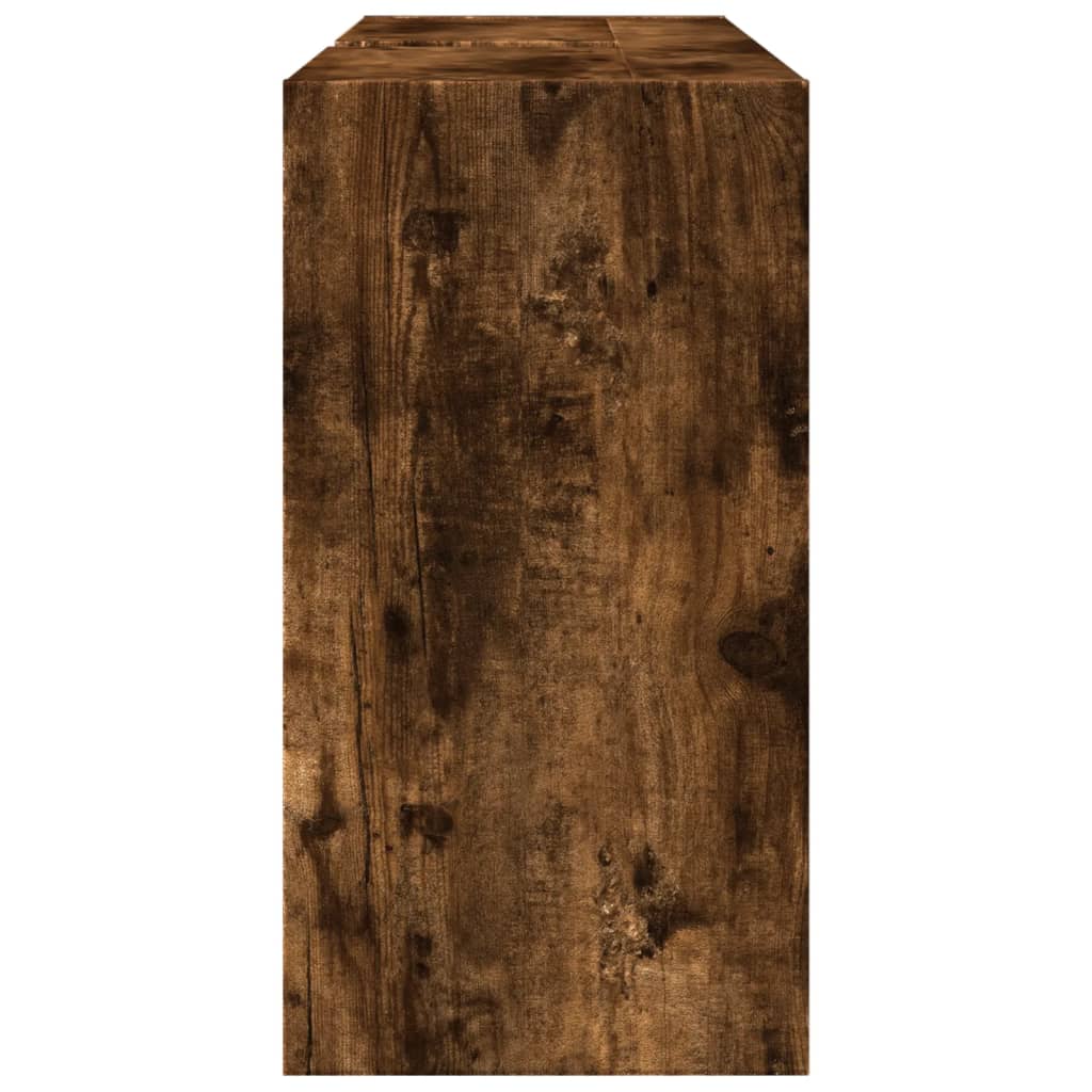 Waschbeckenunterschrank Räuchereiche 90x29x55 cm Holzwerkstoff - Pazzar.ch