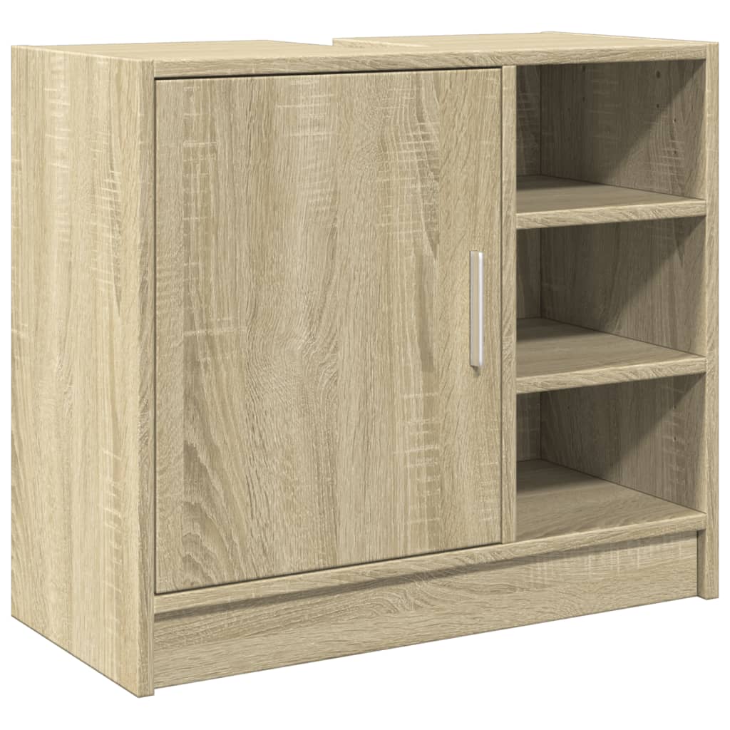 Waschbeckenunterschrank Sonoma-Eiche 63x29x55 cm Holzwerkstoff - Pazzar.ch