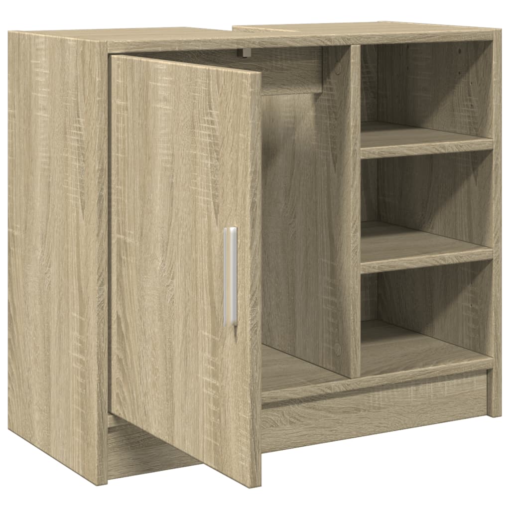 Waschbeckenunterschrank Sonoma-Eiche 63x29x55 cm Holzwerkstoff - Pazzar.ch