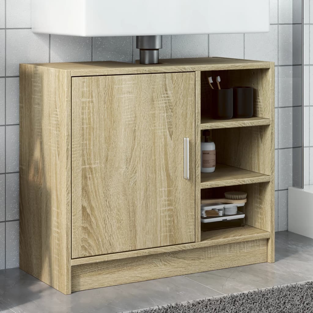 Waschbeckenunterschrank Sonoma-Eiche 63x29x55 cm Holzwerkstoff