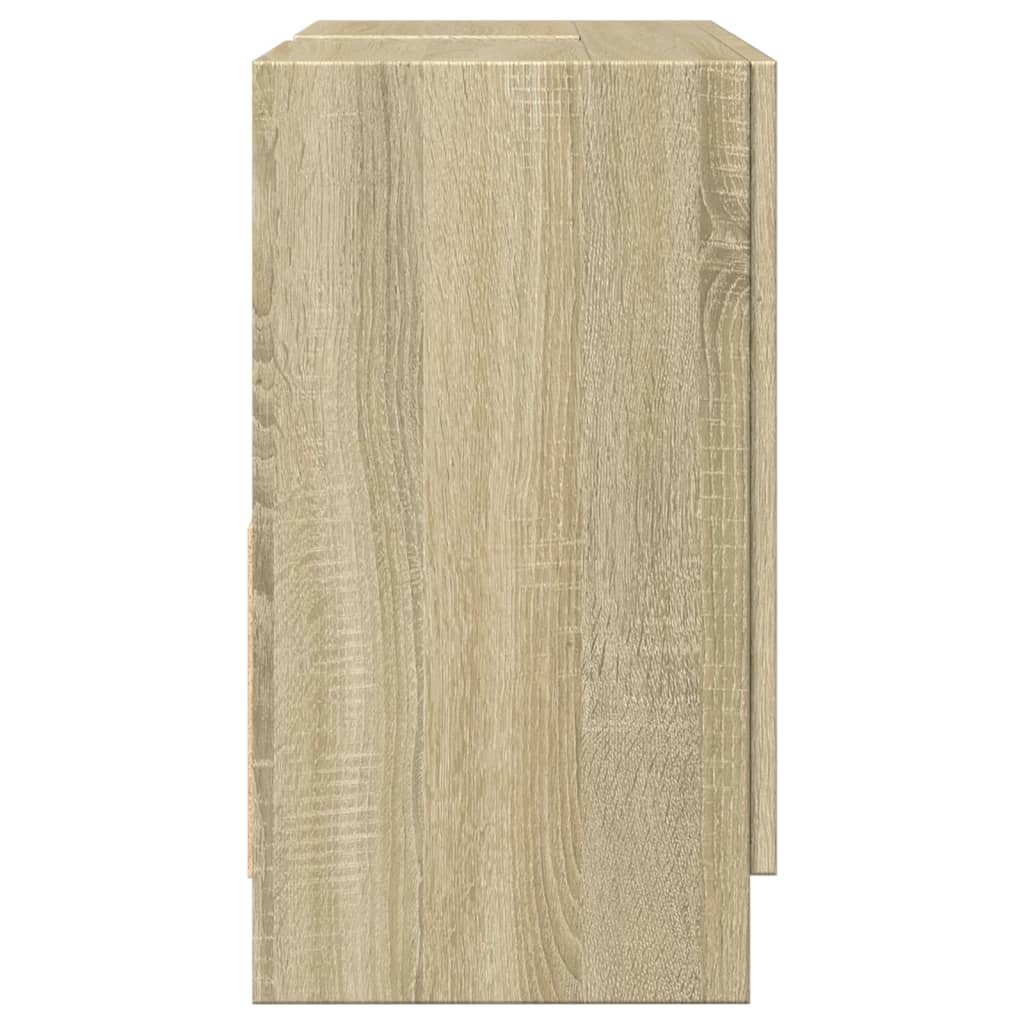 Waschbeckenunterschrank Sonoma-Eiche 63x30x54 cm Holzwerkstoff - Pazzar.ch