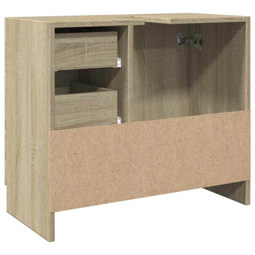 Waschbeckenunterschrank Sonoma-Eiche 63x30x54 cm Holzwerkstoff - Pazzar.ch