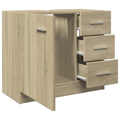 Waschbeckenunterschrank Sonoma-Eiche 63x30x54 cm Holzwerkstoff - Pazzar.ch