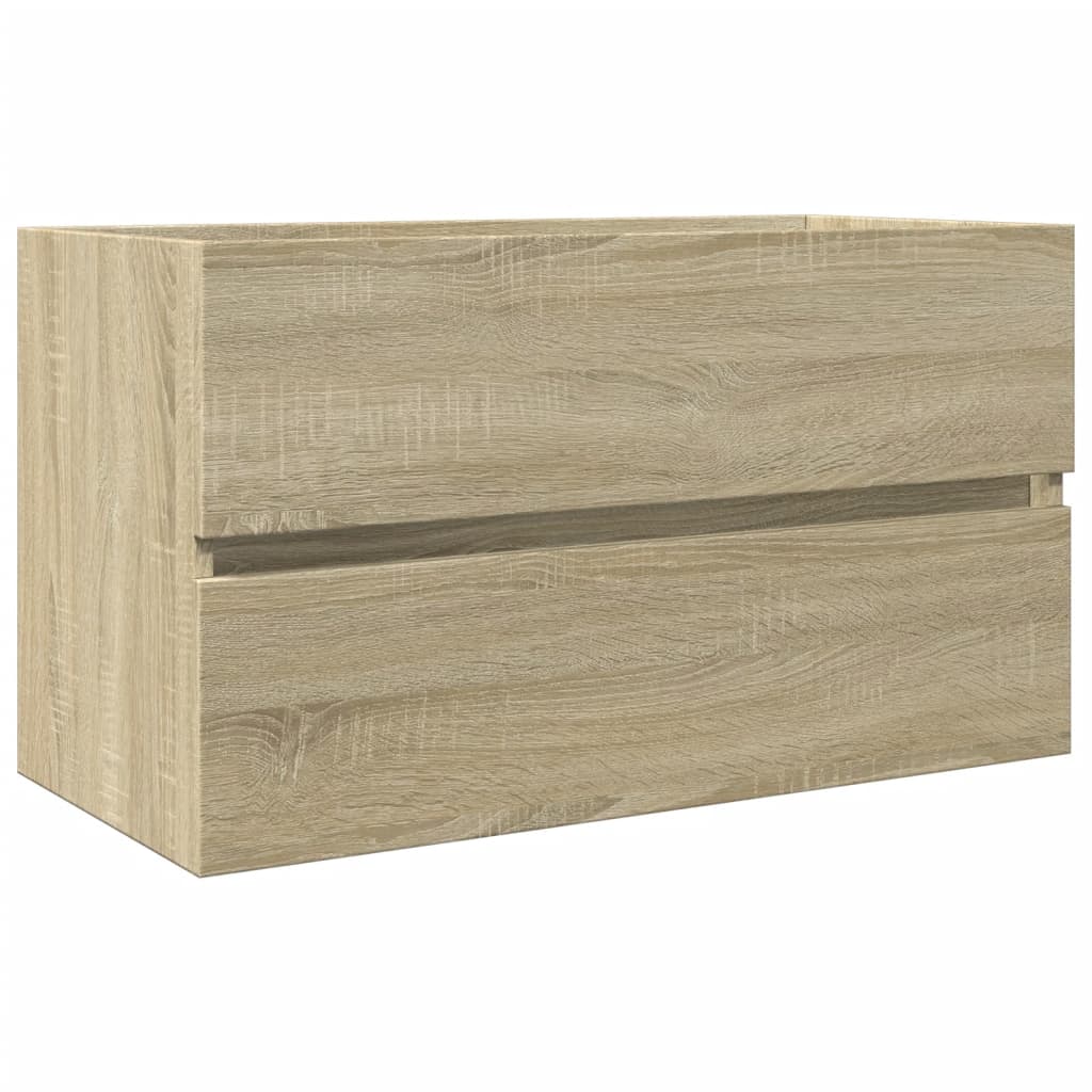 Waschbeckenunterschrank Sonoma-Eiche 80x38,5x45cm Holzwerkstoff - Pazzar.ch