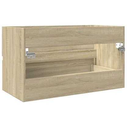 Waschbeckenunterschrank Sonoma-Eiche 80x38,5x45cm Holzwerkstoff - Pazzar.ch