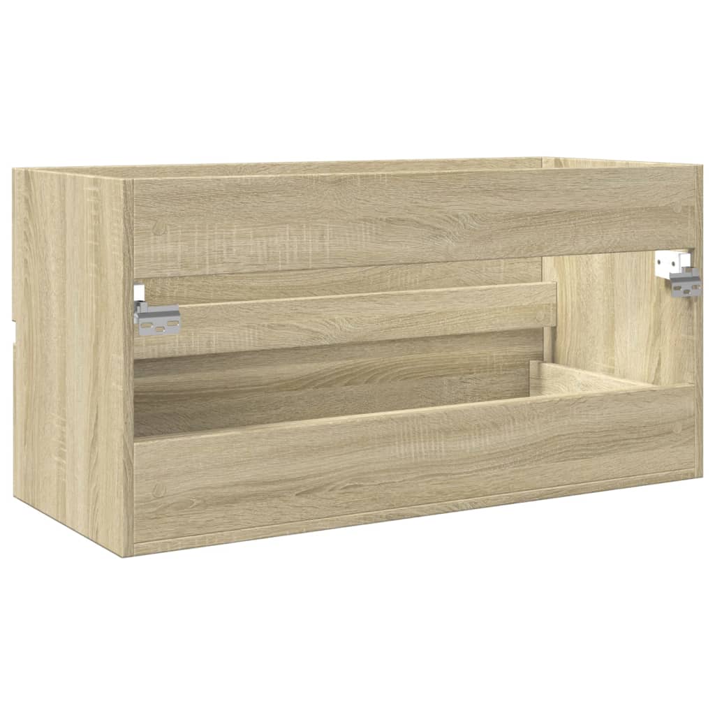 Waschbeckenunterschrank Sonoma-Eiche 90x38,5x45cm Holzwerkstoff - Pazzar.ch