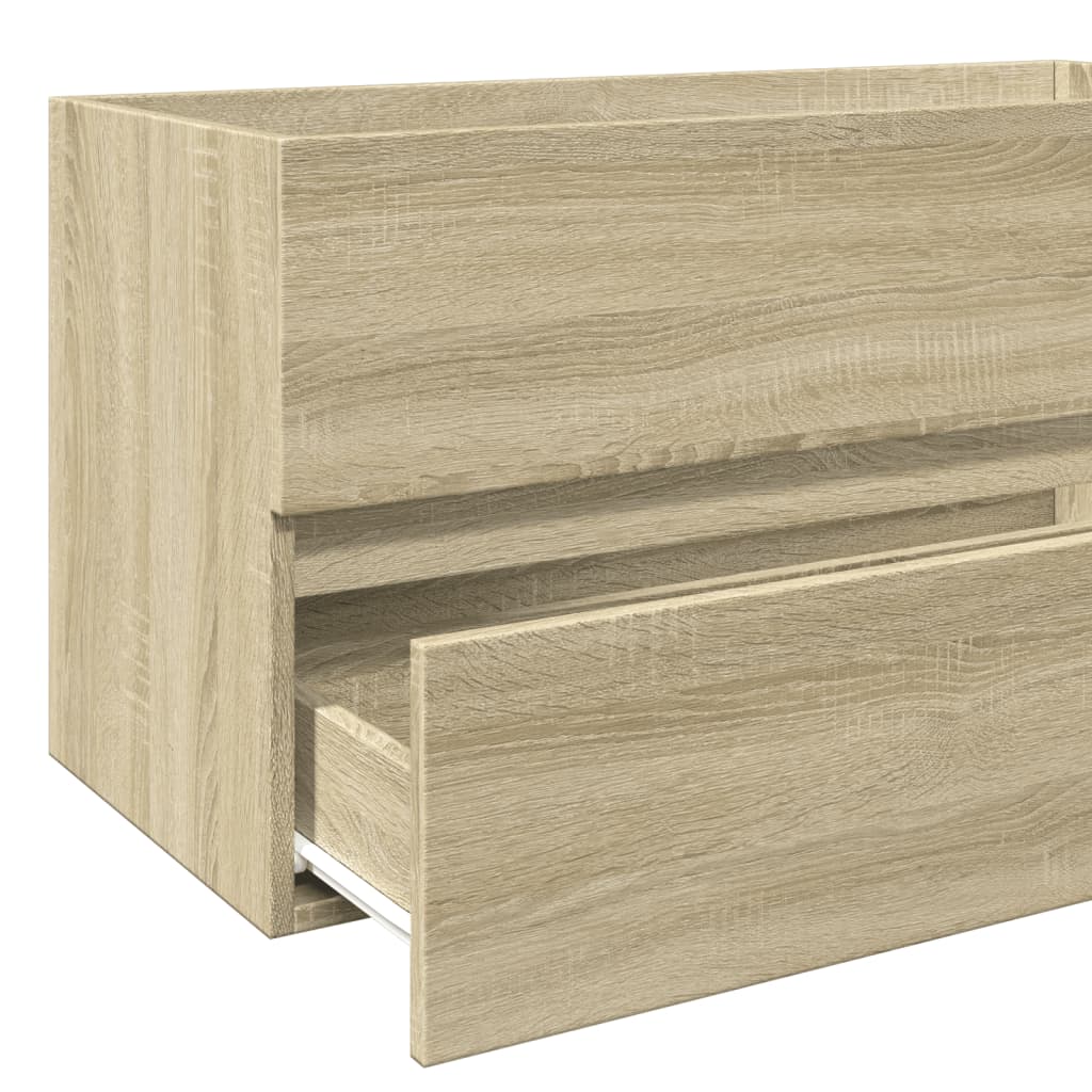 Waschbeckenunterschrank Sonoma-Eiche 90x38,5x45cm Holzwerkstoff - Pazzar.ch