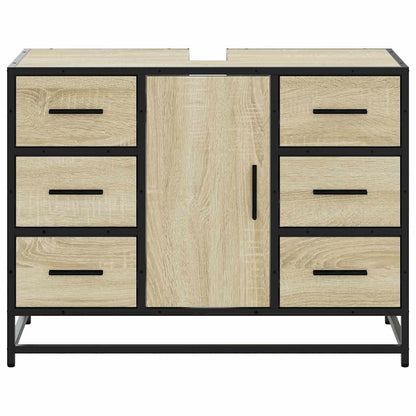 Waschbeckenunterschrank Sonoma-Eiche 80x33x60 cm Holzwerkstoff