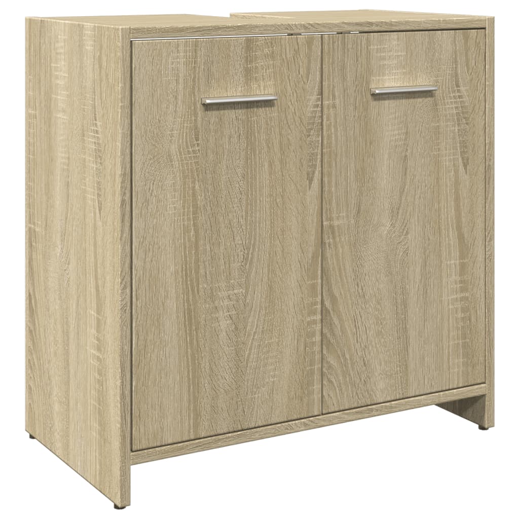 Waschbeckenunterschrank Sonoma-Eiche 60x33x60 cm Holzwerkstoff - Pazzar.ch