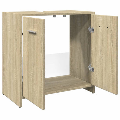 Waschbeckenunterschrank Sonoma-Eiche 60x33x60 cm Holzwerkstoff - Pazzar.ch