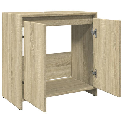 Waschbeckenunterschrank Sonoma-Eiche 60x33x60 cm Holzwerkstoff - Pazzar.ch