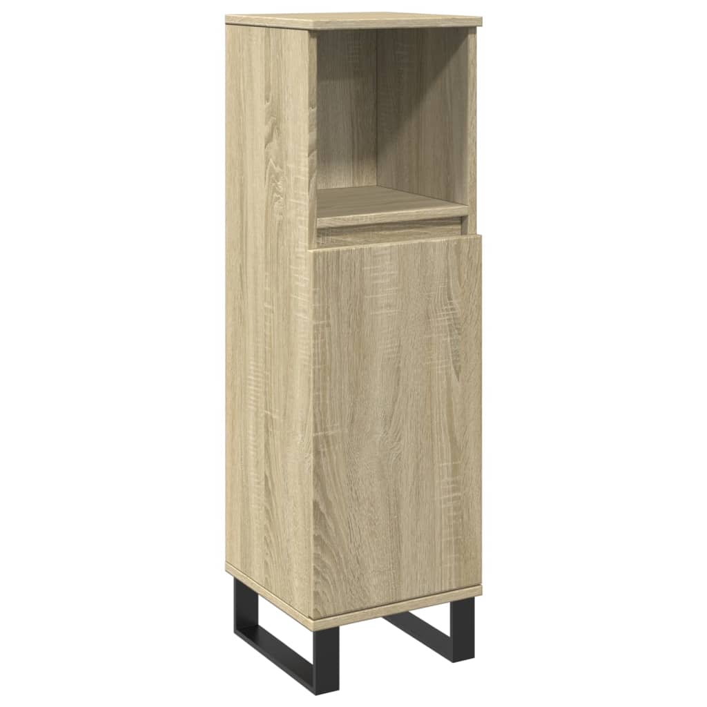 Badschrank Sonoma-Eiche 30x30x100 cm Holzwerkstoff - Pazzar.ch