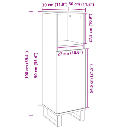 Badschrank Sonoma-Eiche 30x30x100 cm Holzwerkstoff - Pazzar.ch