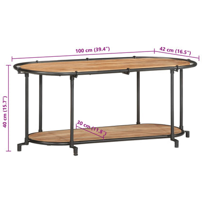 TV-Schrank 100x42x40 cm Massivholz Akazie - Pazzar.ch