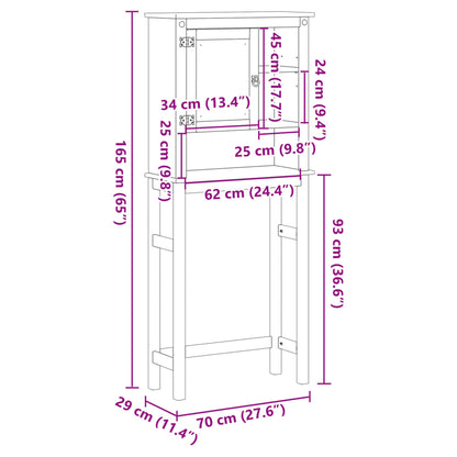 Waschmaschinenschrank Corona Massivholz Kiefer - Pazzar.ch