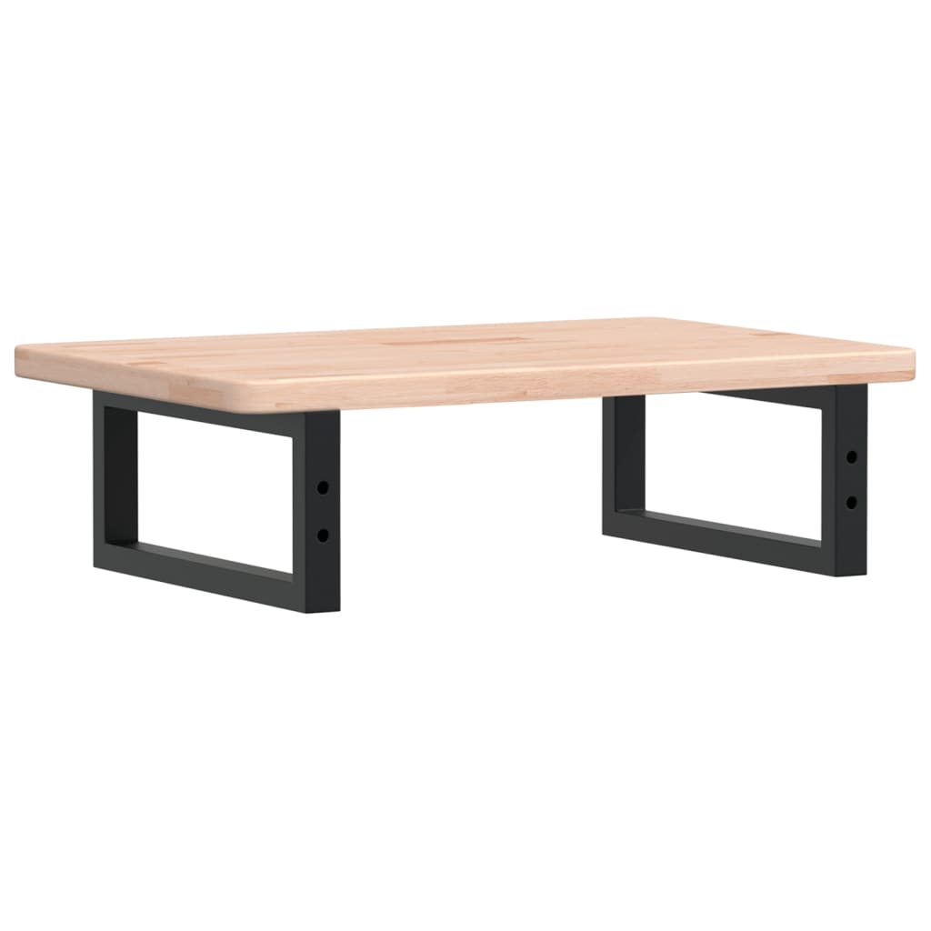 Waschtischplatte mit Halterung Stahl und Massivholz Eiche