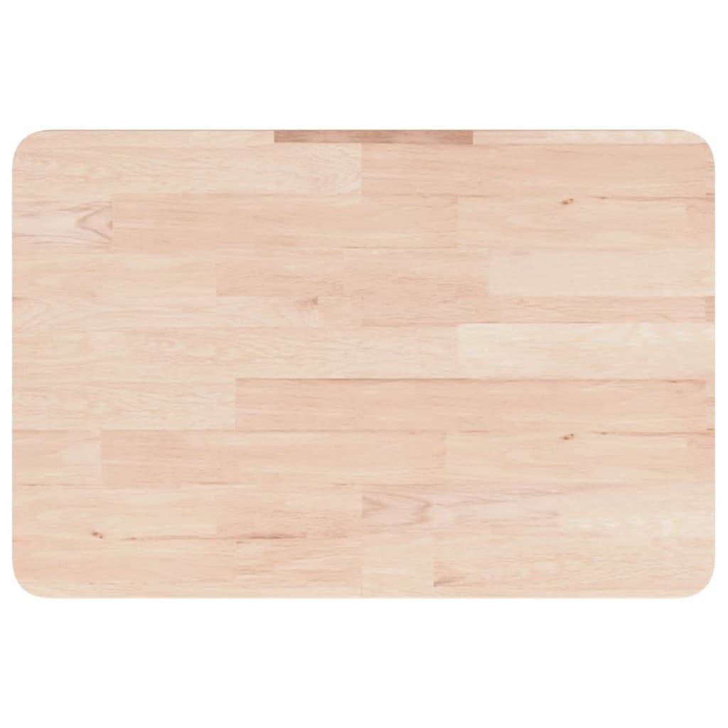 Waschtischplatte mit Halterung Stahl und Massivholz Eiche