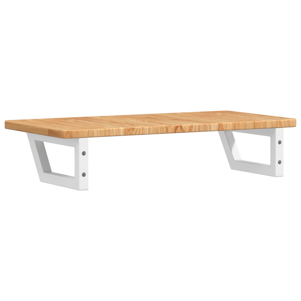 Waschtischplatte mit Halterung Stahl und Massivholz Eiche