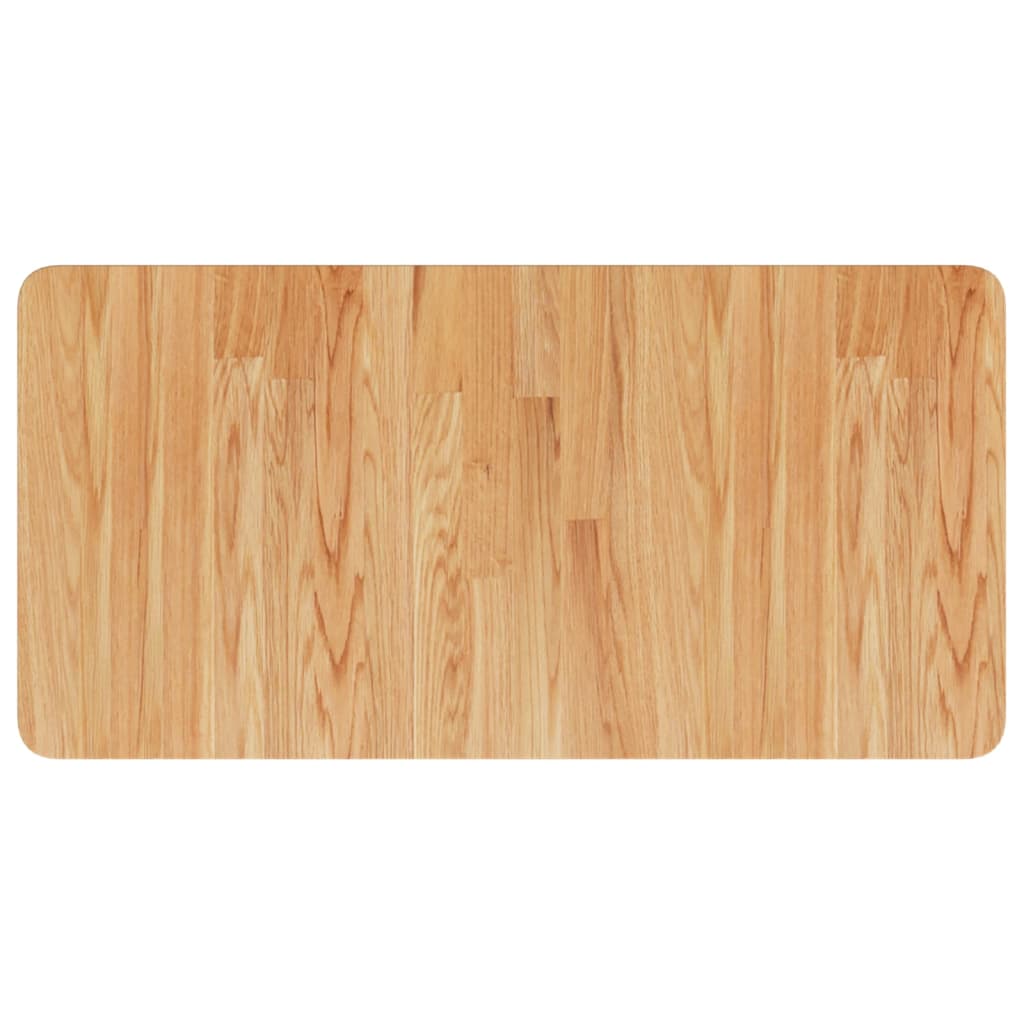 Waschtischplatte mit Halterung Stahl und Massivholz Eiche