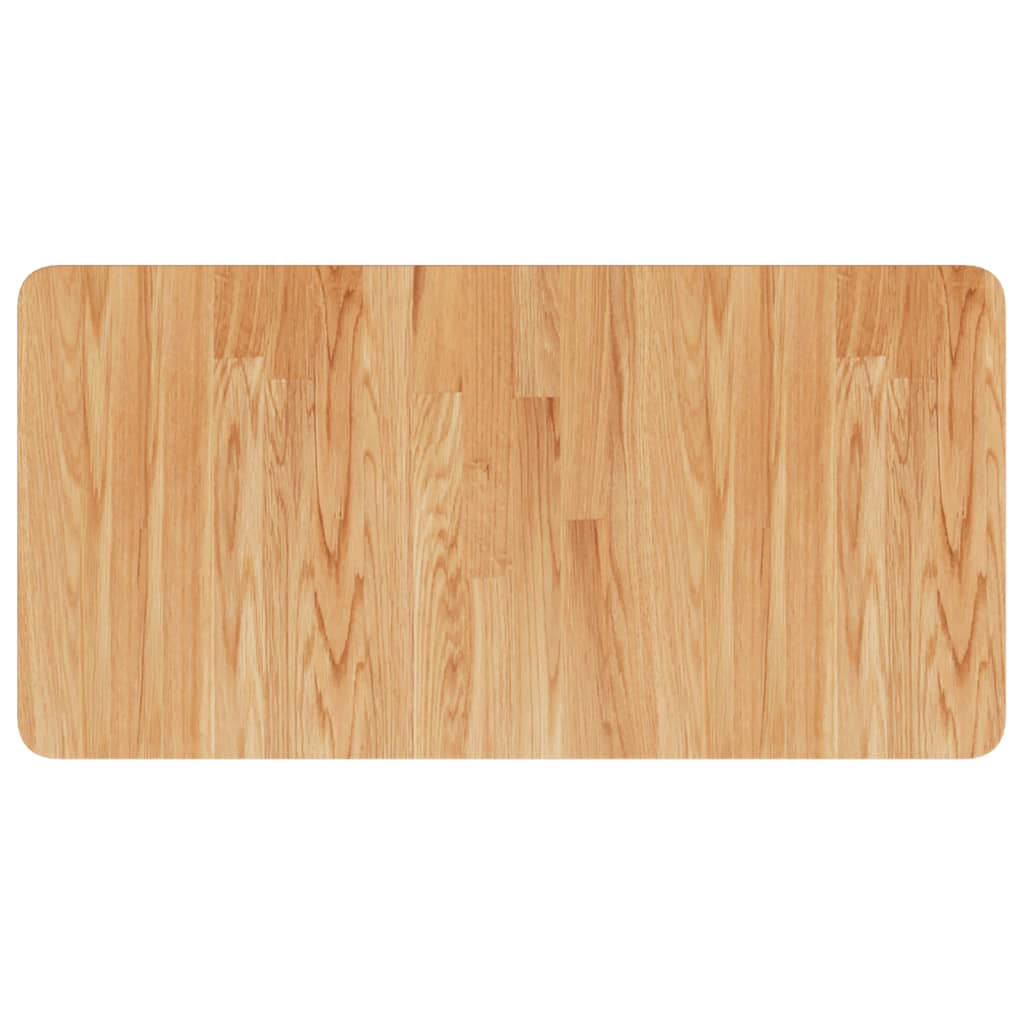 Waschtischplatte mit Halterung Stahl und Massivholz Eiche