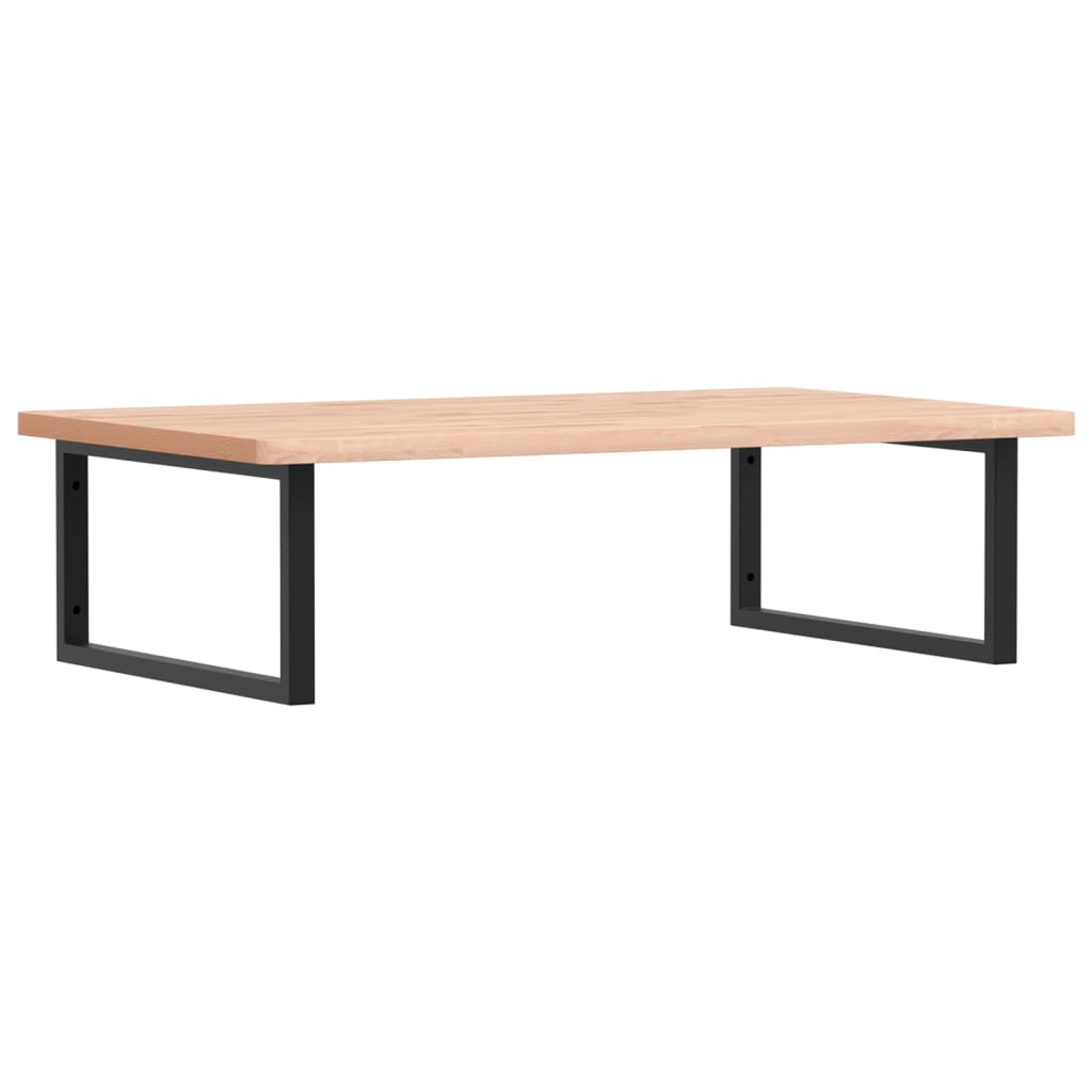 Waschbeckenregal Wandmontage Stahl und Massivholz Buche - Pazzar.ch