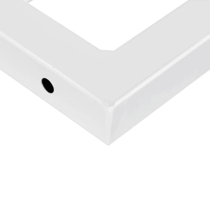 Waschtischplatte mit Halterung Stahl und Massivholz Eiche - Pazzar.ch