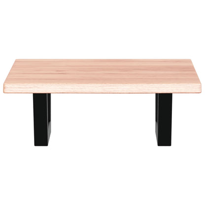 Waschtischplatte mit Halterung Stahl und Massivholz Eiche - Pazzar.ch