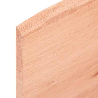 Waschtischplatte mit Halterung Stahl und Massivholz Eiche - Pazzar.ch