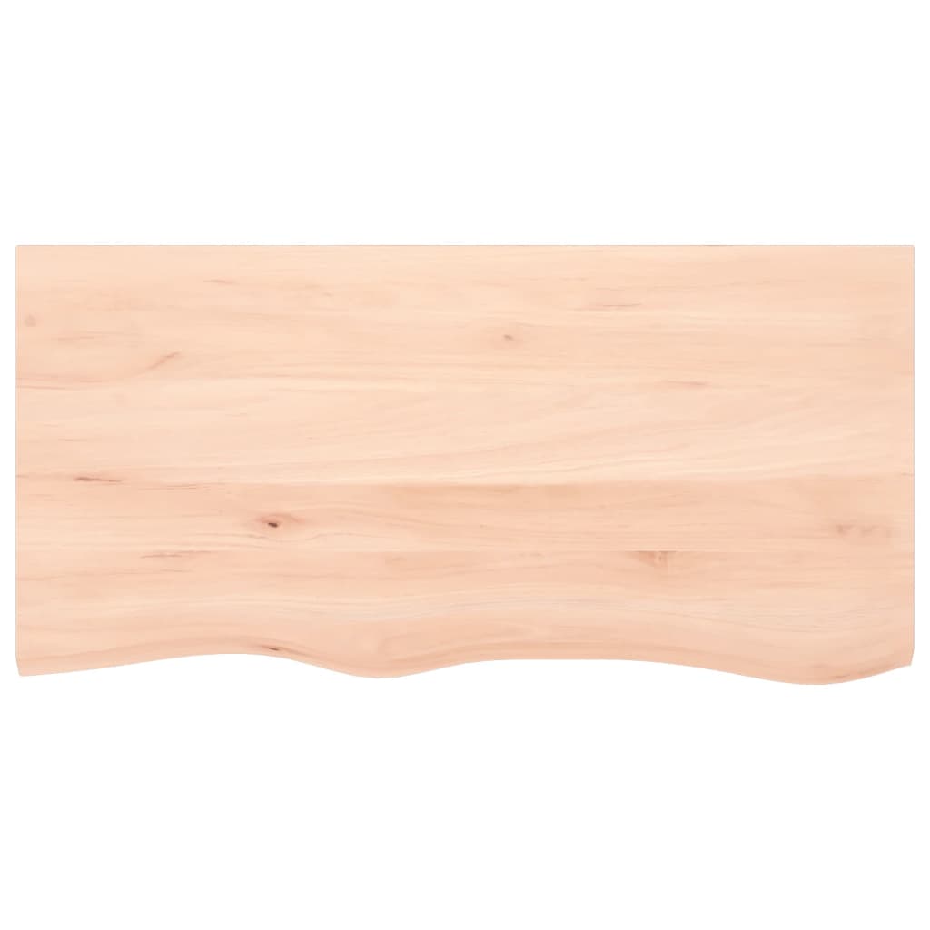 Waschtischplatte mit Halterung Stahl und Massivholz Eiche