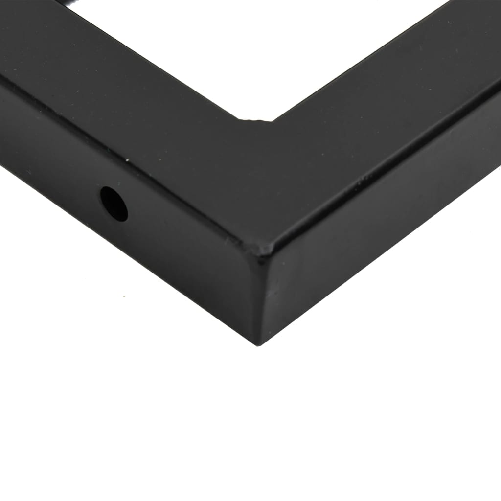 Waschbeckenregal Wandmontage Stahl und Massivholz Buche - Pazzar.ch