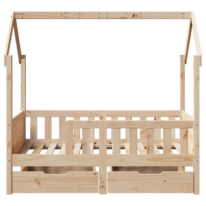 Kinderbett mit Schubladen 80x170 cm Massivholz Kiefer - Pazzar.ch