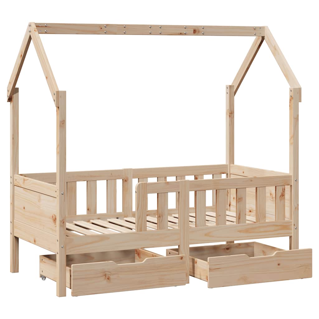 Kinderbett mit Schubladen 80x170 cm Massivholz Kiefer - Pazzar.ch