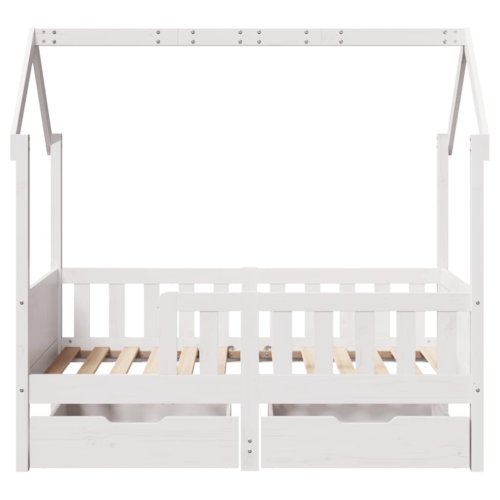Kinderbett mit Schubladen 80x170 cm Massivholz Kiefer