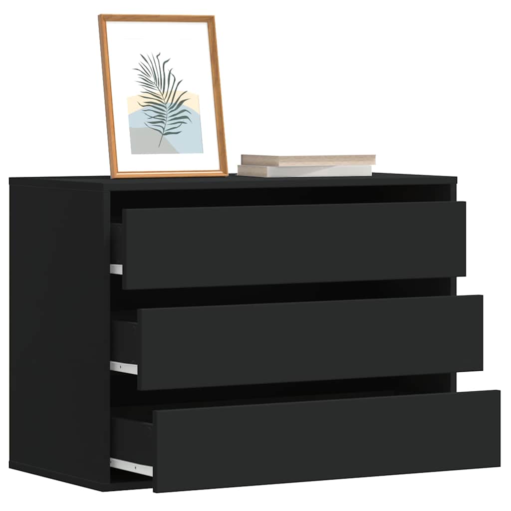 Kommode Schwarz 80x41x58 cm Holzwerkstoff - Pazzar.ch