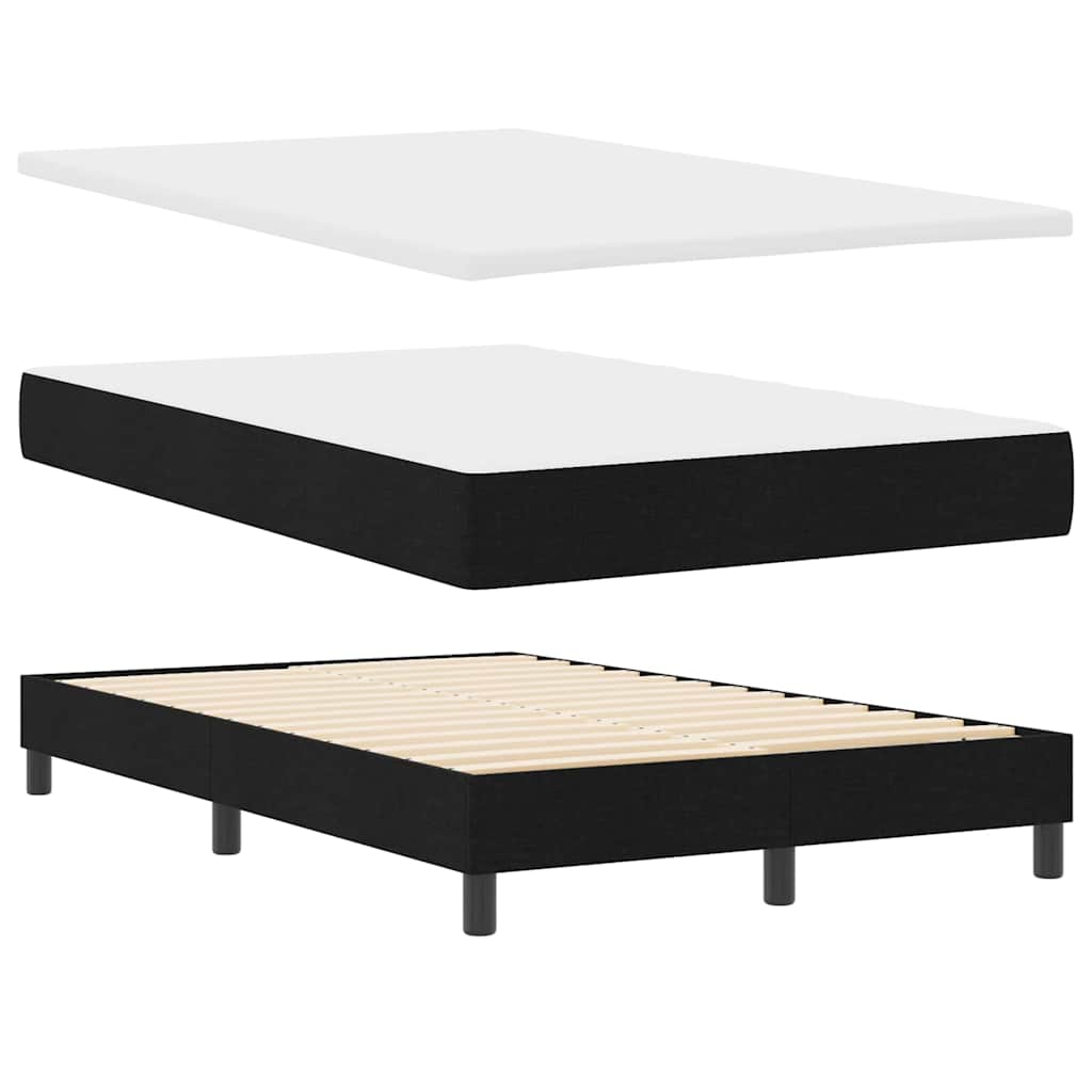 Boxspringbett mit Matratze Schwarz 120 x 190 cm Stoff
