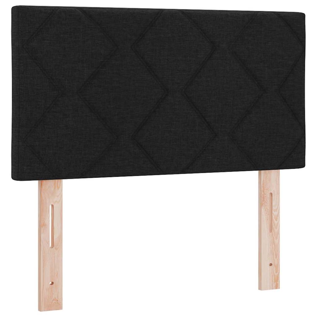 Boxspringbett mit Matratze Schwarz 120 x 190 cm Stoff