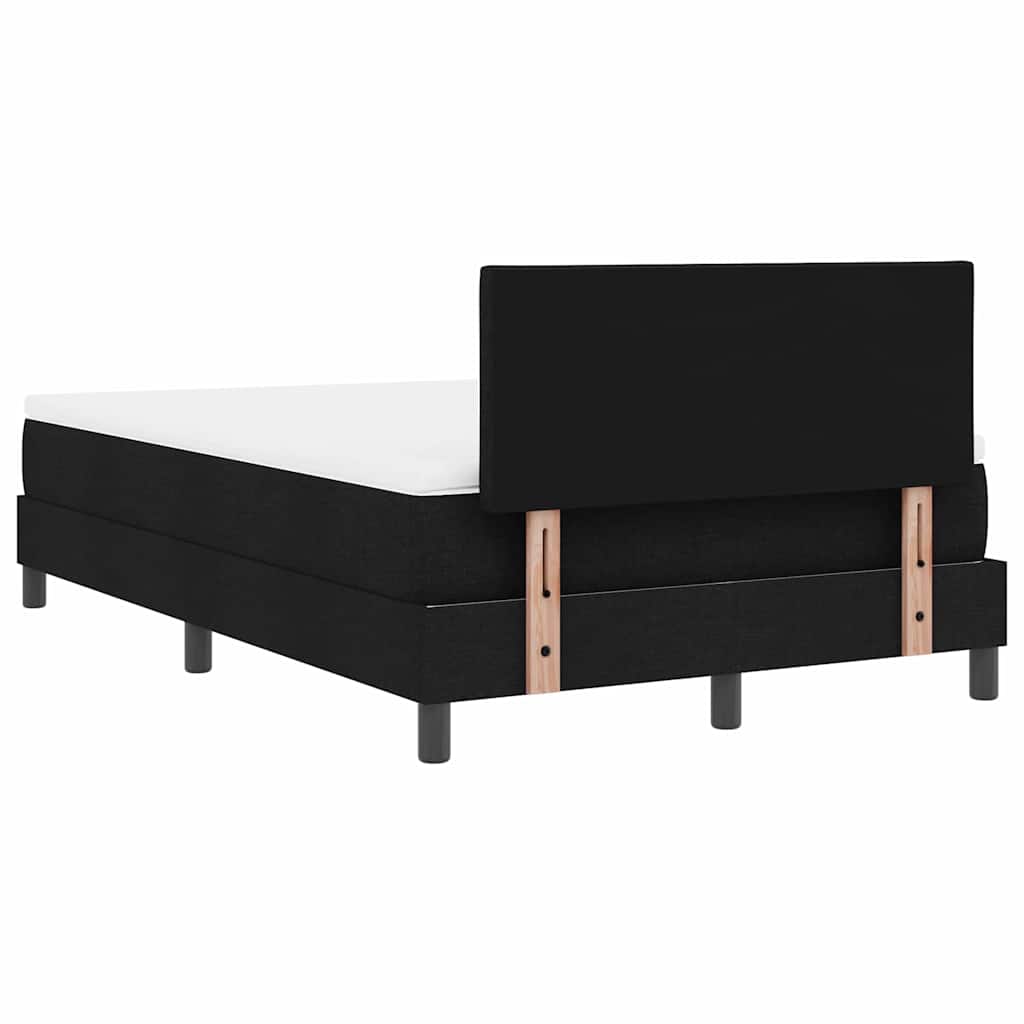 Boxspringbett mit Matratze Schwarz 120 x 190 cm Stoff