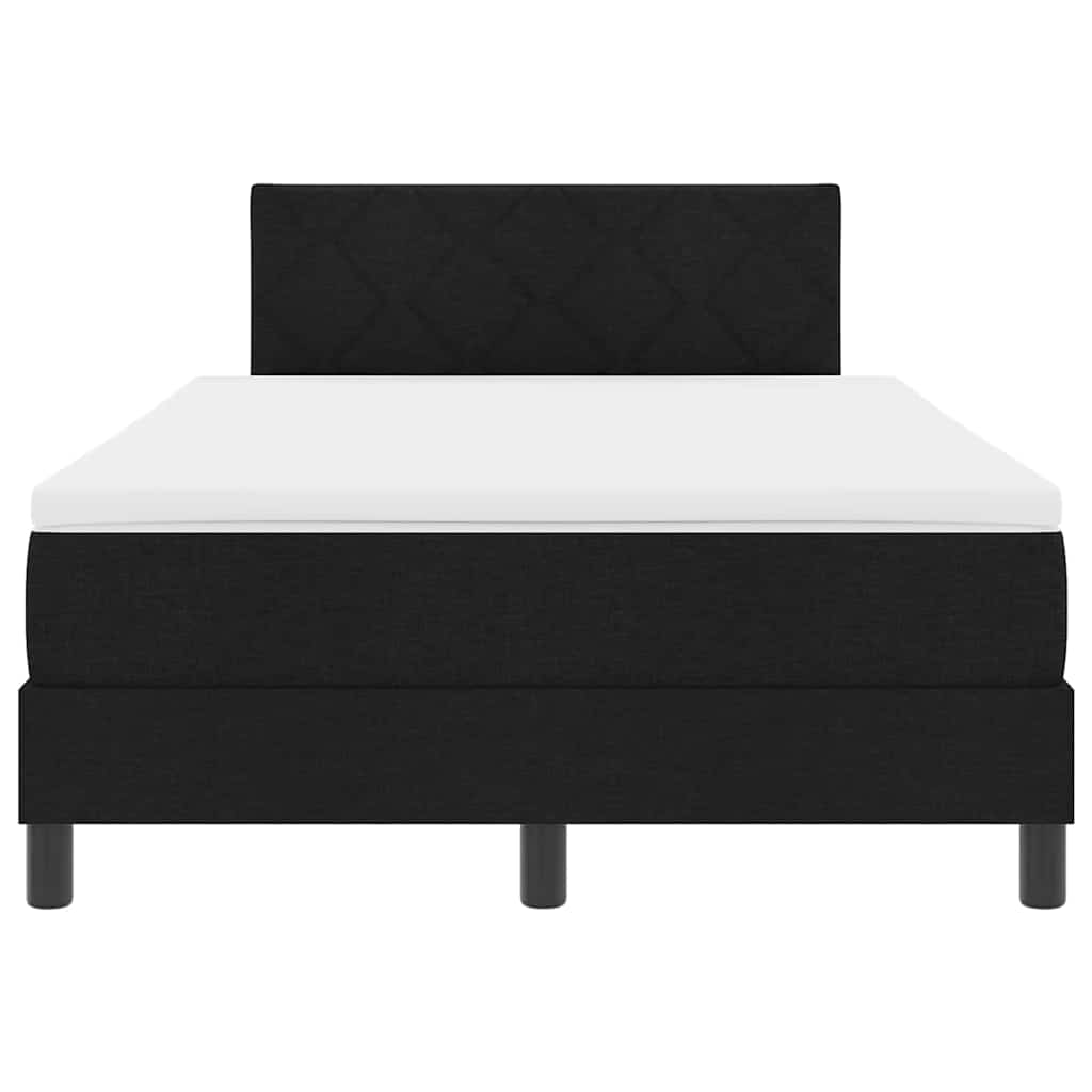 Boxspringbett mit Matratze Schwarz 120 x 190 cm Stoff