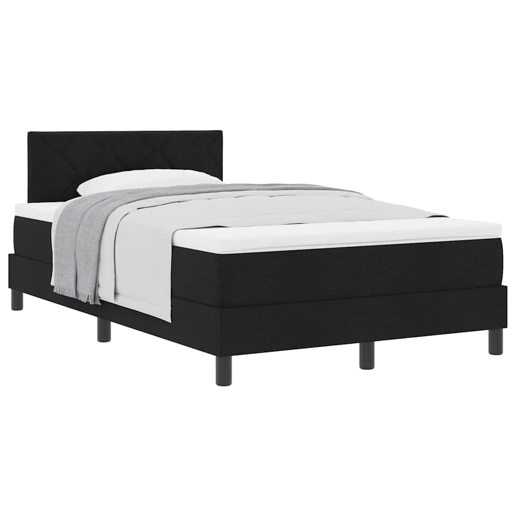 Boxspringbett mit Matratze Schwarz 120 x 190 cm Stoff